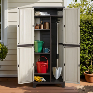 173cm Outdoor Storage Cabinet Box Lockable Cupboard Sheds Garage ...