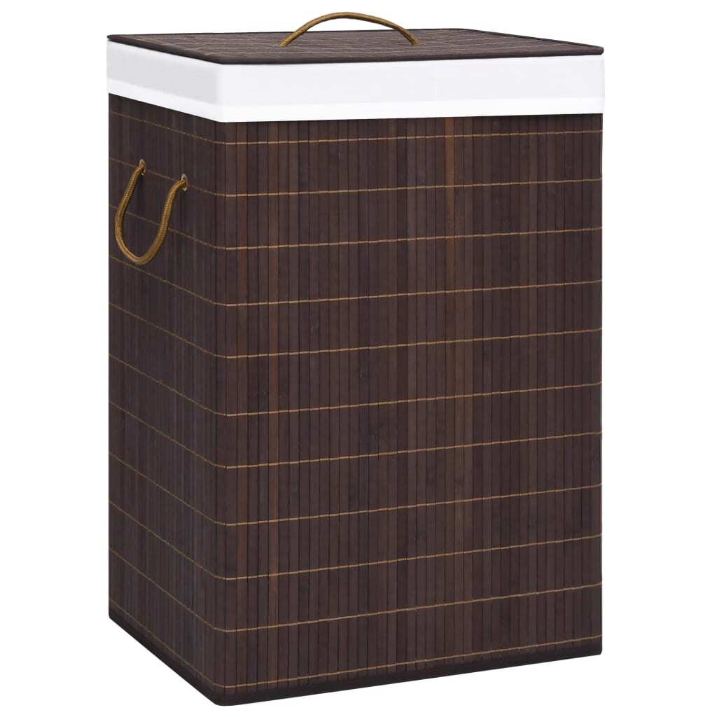 Bamboo Laundry Basket Brown 72 L