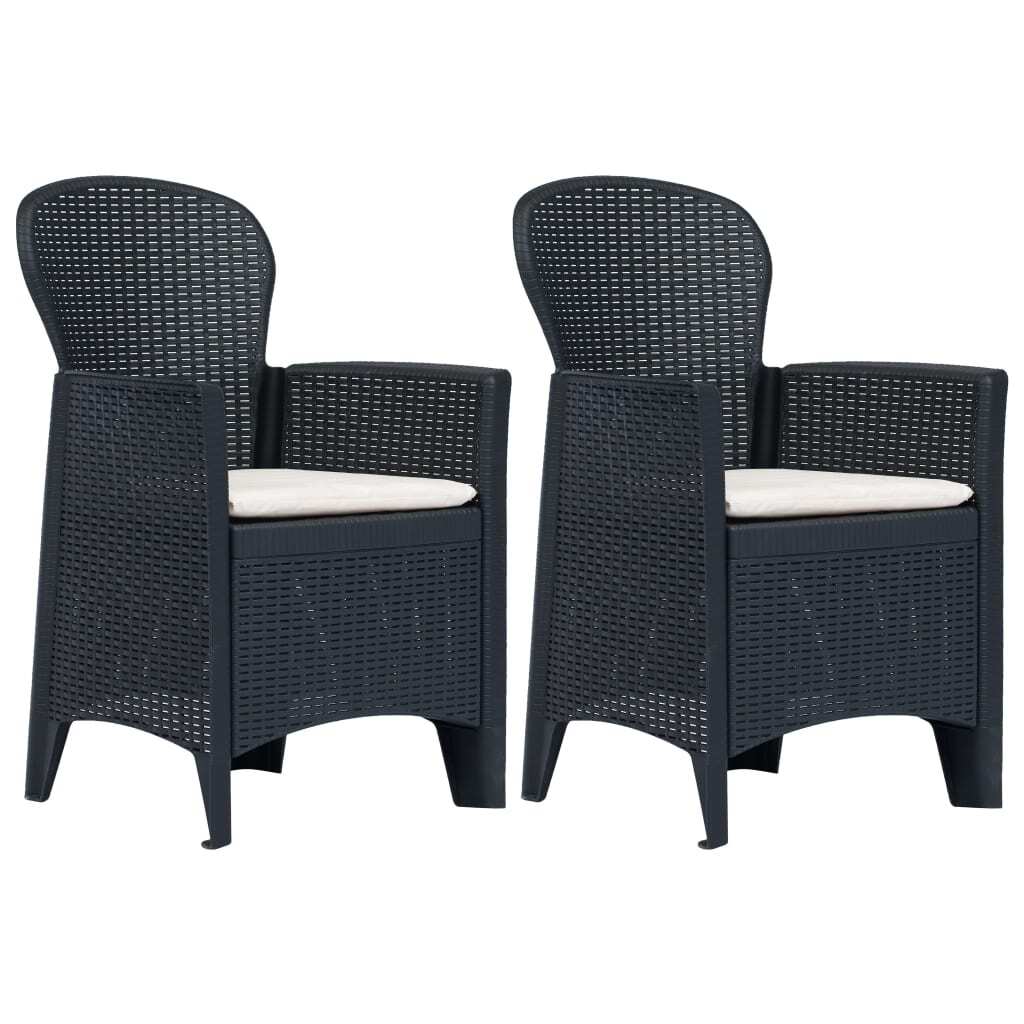 plastic grey garden chairs