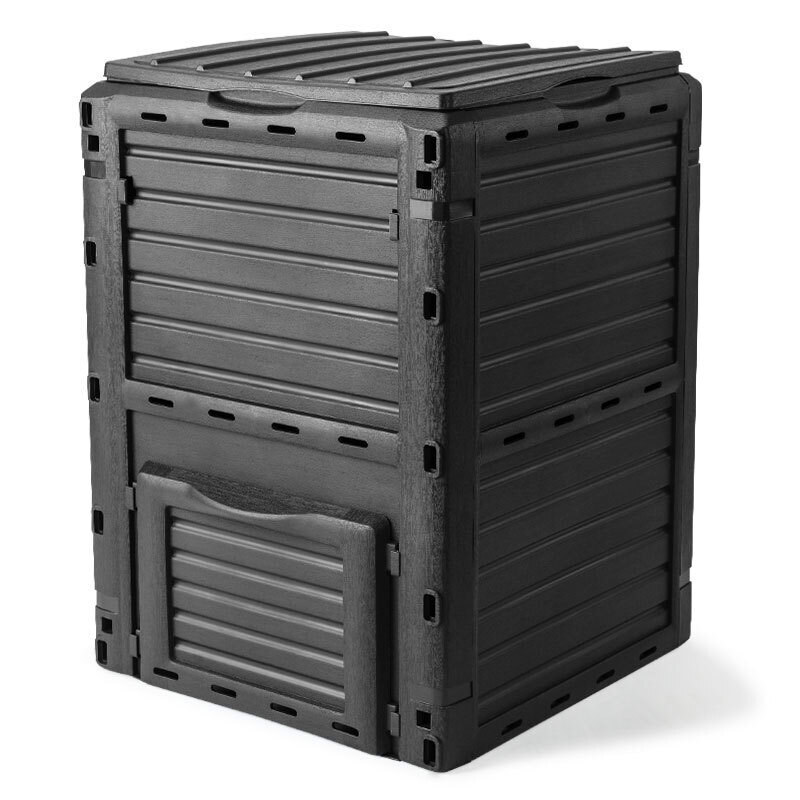 PLANTCRAFT 290L Aerated Compost Bin Grey - Food Waste Garden Recycling ...