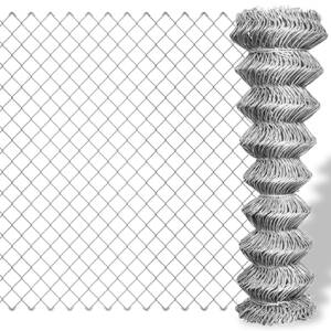 Chain Link Fence Galvanised Steel 25x1.25 m Silver