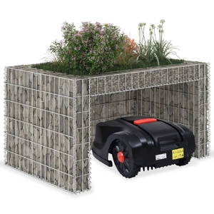 Lawn Mower Garage with Raised Bed 110x80x60 cm Steel Wire