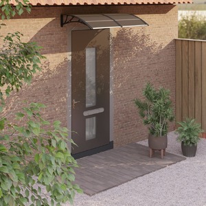 Door Canopy Black 150x75 cm Polycarbonate