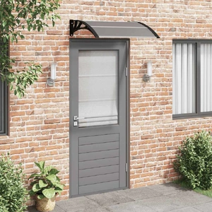 Door Canopy Black 100x80 cm Polycarbonate