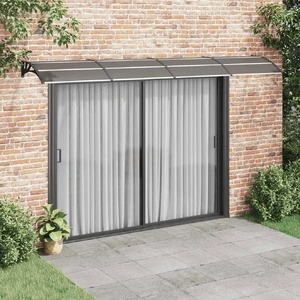 Door Canopy Black 400x100 cm Polycarbonate