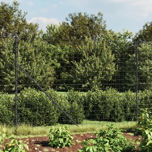 Wire Mesh Fence Anthracite 1.6x10 m Galvanised Steel