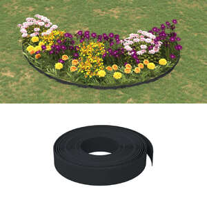 Garden Edging Black 10 m 10 cm Polyethylene