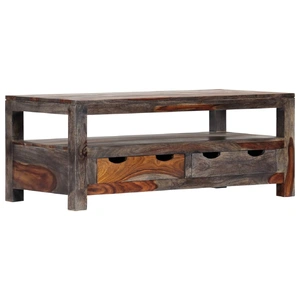 Coffee Table Grey 100x50x40 cm Solid Sheesham Wood