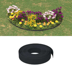 Garden Edgings 2 pcs Black 10 m 10 cm Polyethylene
