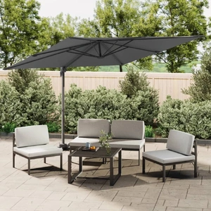 Cantilever Garden Parasol with Aluminium Pole Anthracite 400x300 cm