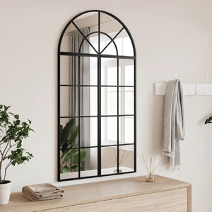 Wall Mirror Black 60x110 cm Arch Iron