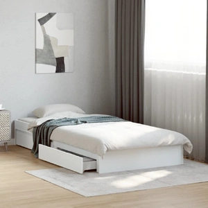 Bed Frame with Drawers without Mattress White 90x190 cm