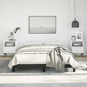 Bed Frame without Mattress Black 137x187 cm Double Faux Leather