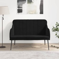 Bench Black 110x76x80 cm Velvet