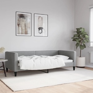 Day Bed Light Grey 92x187 cm Single Size Fabric