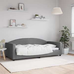 Day Bed Dark Grey 92x187 cm Single Size Fabric