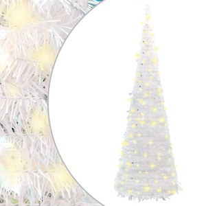 Artificial Christmas Tree Pop-up 200 LEDs White 210 cm