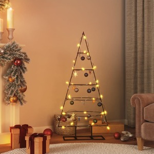 Metal Christmas Tree for Decoration Black 125 cm