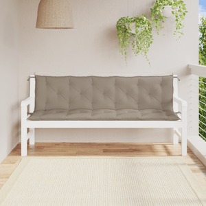 Garden Bench Cushions 2pcs Taupe 180x50x7cm Oxford Fabric