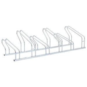 Bicycle Stand for 6 Bikes Floor Freestanding Galvanised Steel