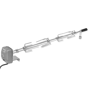 BBQ Rotisserie Spit with Motor Steel 1000 mm