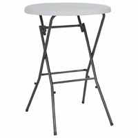 Folding Bar Table White 80x110 cm HDPE