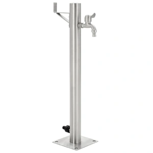 Garden Water Column Stainless Steel Round 65 cm