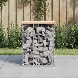 Garden Bench Gabion Design 33x31x42 cm Solid Wood Pine