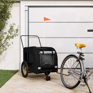 Pet Bike Trailer Black Oxford Fabric and Iron