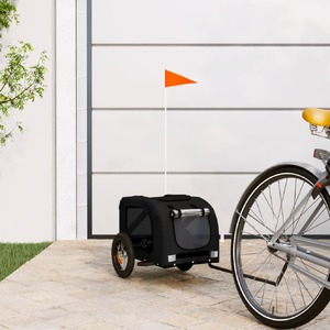 Pet Bike Trailer Black Oxford Fabric and Iron