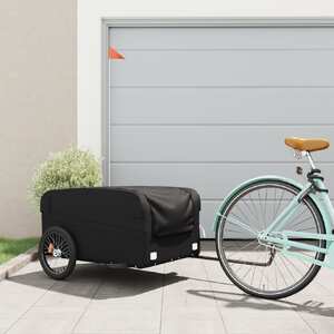 Bike Trailer Black 45 kg Iron