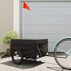 Bike Trailer Black 45 kg Iron