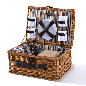 4 Person Picnic Basket Willow Baskets