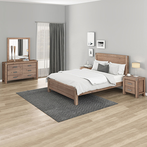 Nowra 4 Pieces Double Size Bedroom Suite Oak Colour