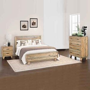 Rustic Timber 4 pcs Queen Bedroom Suite
