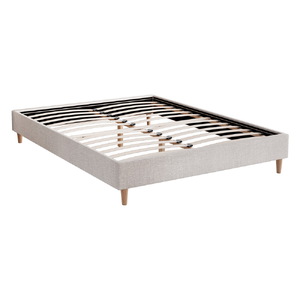 Bed Frame Double Size Beige
