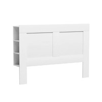 Bed Head Headboard Queen with Shelves - CABI White