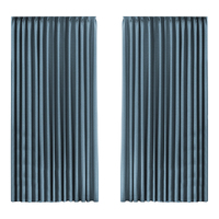  2XBlockout Curtains Chenille 240x250 Blue