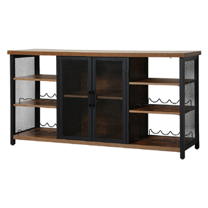  Bar Cabinet Buffet Sideboard Walnut