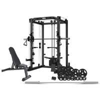 SM20 Smith Station with 100kg Olympic Tri-Grip Weight, Bar and Bench Set