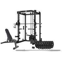 SM20 Smith Station with 130kg Olympic Bumper V2 Weight, Bar and Bench Set