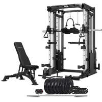 CORTEX SM-25 6-In-1 Power Rack With Smith & Cable Machine + Bn-9 Bench + 130Kg Olympic Bumper Weight Plate & Barbell Package