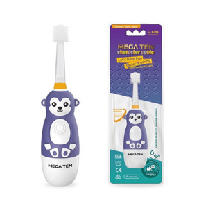  360-Degree Kids Electric Toothbrush with LED Light 1-4 Yrs Monkey