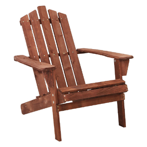 Adirondack Outdoor Chairs Wooden Beach Chair Patio Furniture Garden Brown