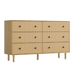 6 Chest of Drawers Tallboy Cabinet - RUTH Pine