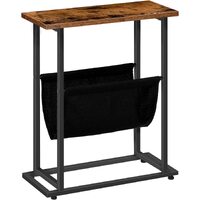 Phillipsburg Industrial Side Table with Magazine Holder Sling and Metal Structure
