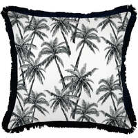 Cushion Cover-Coastal Fringe Black-Castaway