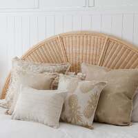 Cushion Cover-Coastal Fringe Natural-Coastal Coral Beige