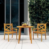 Outdoor Dining Chairs Solid Wood Acacia