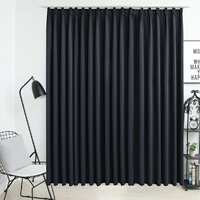 Blackout Curtain with Hooks 290x245 cm